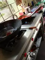 steel stove 2 burner counter( bhatti)