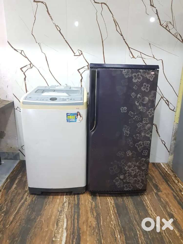 **Samsung daimond drum washing machine & Samsung flower model fridge**