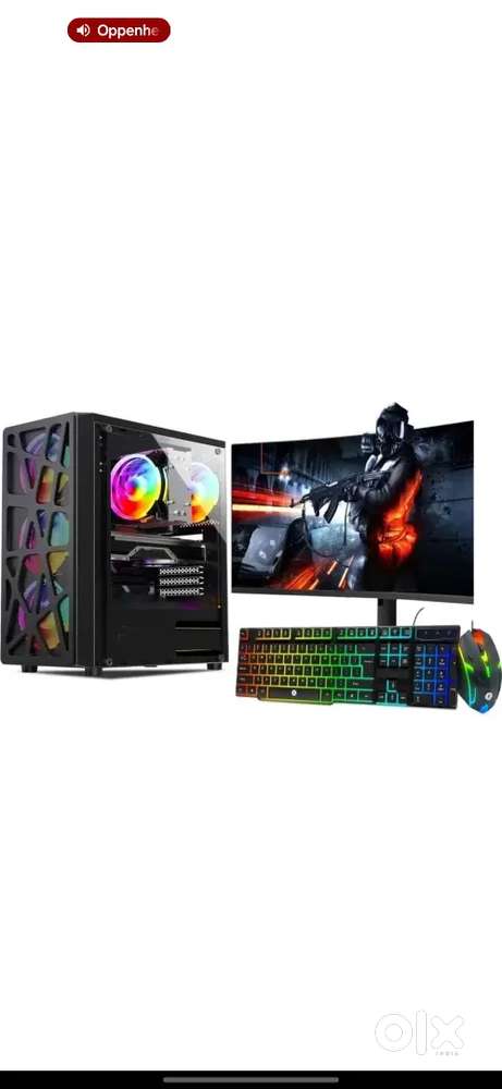 Complet Gaming pc with 32 inc Zebronics curved monitor