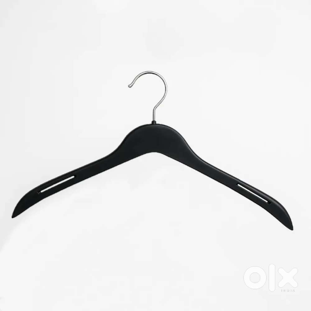 Premium black colour CLOTH hanger with rubber grip