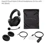 HyperX Cloud Alpha S Wired Headphones On Ear with Mic (Black)