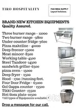 Restaurant kitchen equipment
