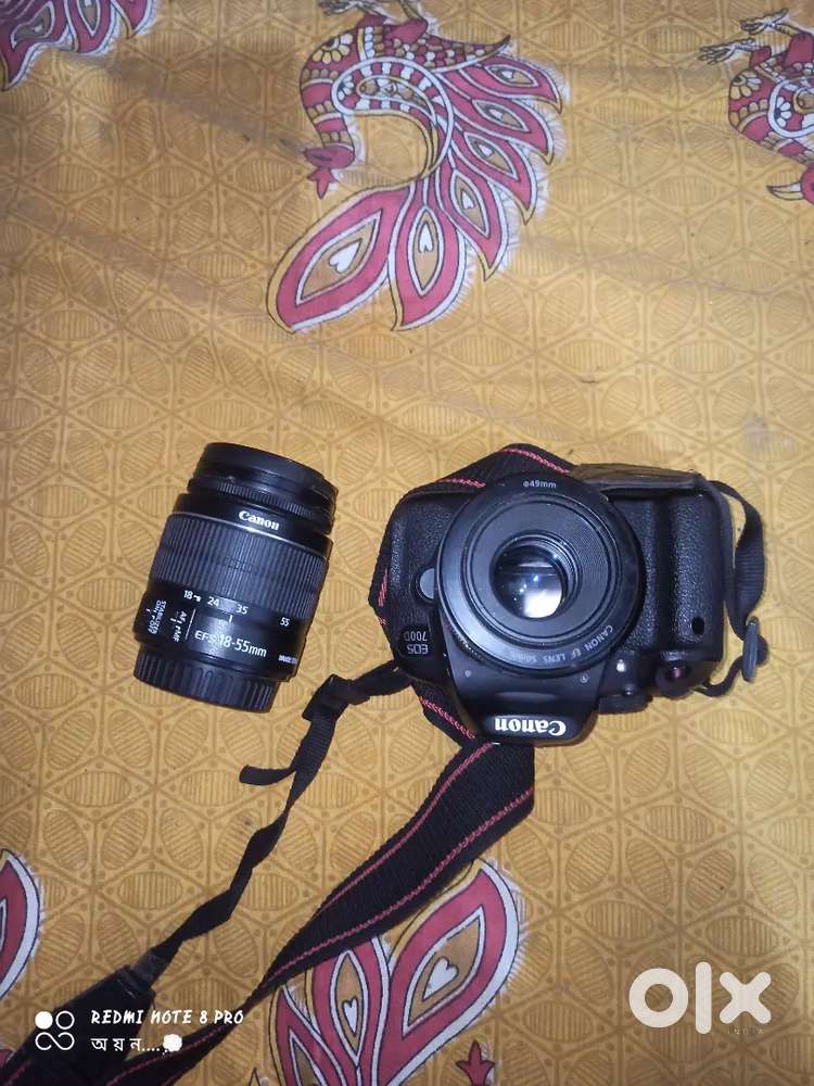 Canon700 50mm lence with18-55lence bag charger battery