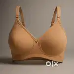 Seamless Nude Full-Coverage Non-Wired Bra with Soft Support