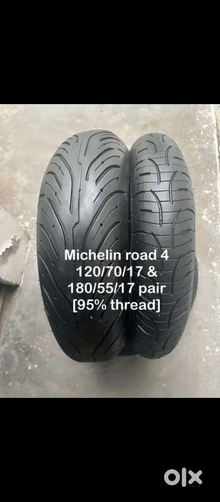 MICHELIN ROAD 4 TRACKUSED TYRE REAR 180-55-17r FRONT 120-70-17R