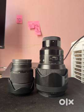 Sigma 85mm 1.4 art lens, sony 28-70 lens. E-mount sony