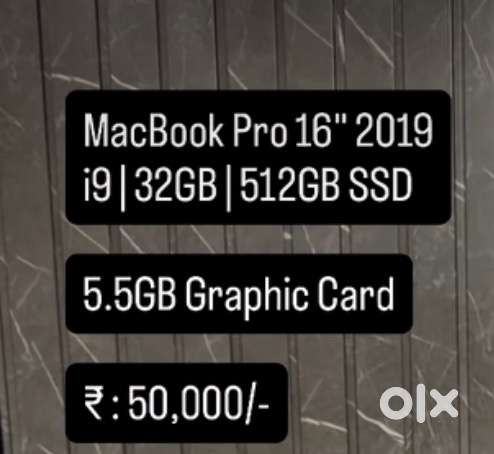 Macbook pro i9/32gbram, 512gb ram