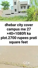 भाठागांव ढेबर सिटी कवर कैंपस में प्लॉट हाई प्लॉट
