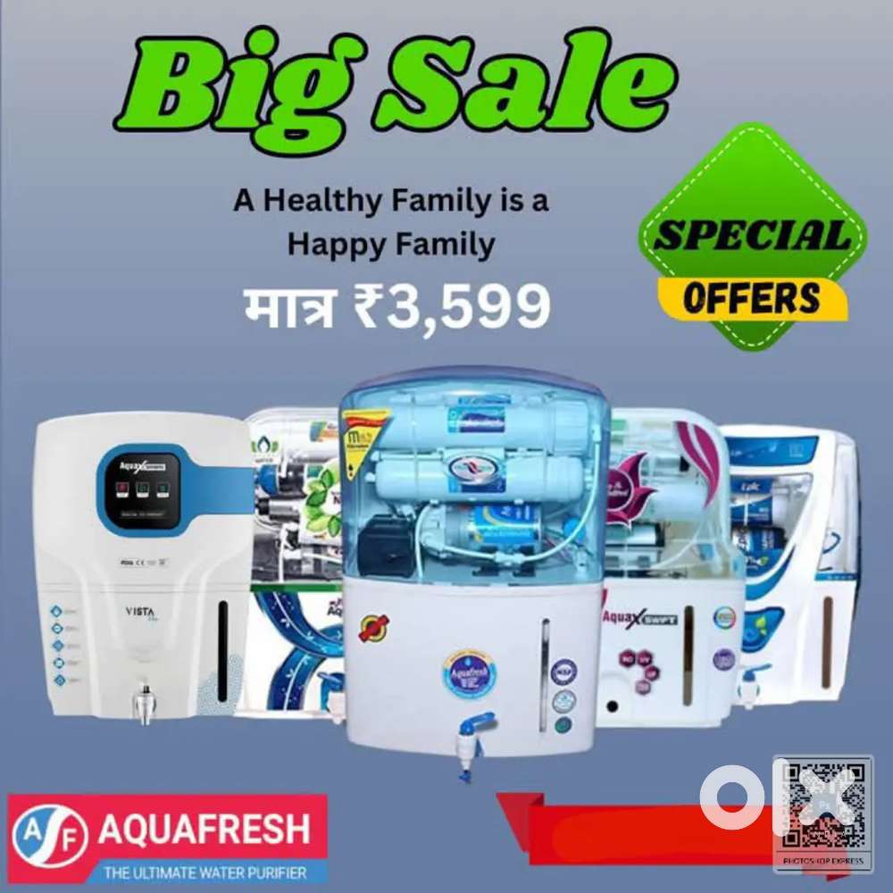 Aqua fresh RO water purifier geyser sales and service repair