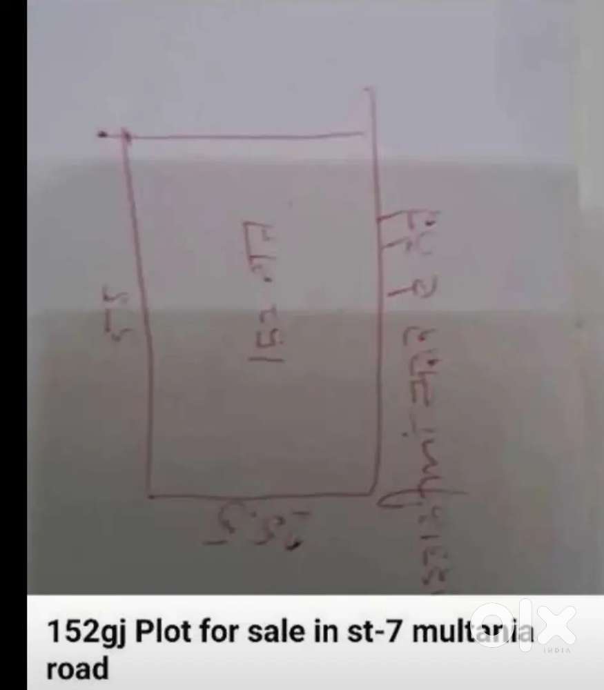 152gj Plot for sale at multania road st-7
