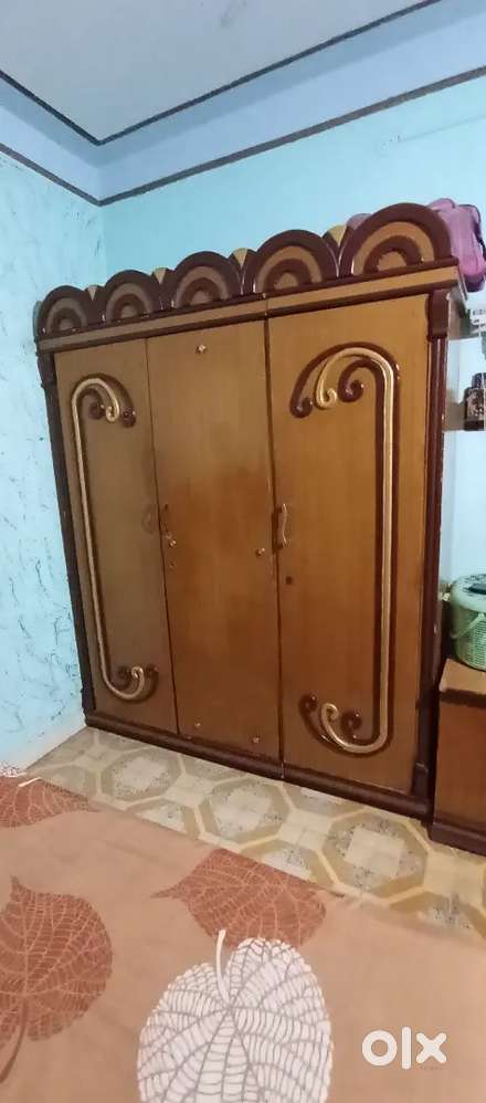Cupboard and bed with mattress