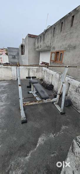 Weight lifting bench and Dumbles