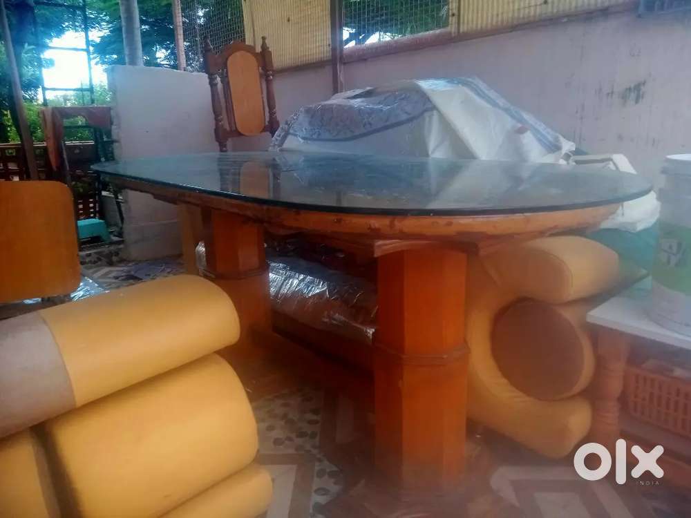 Glass top Dining table set