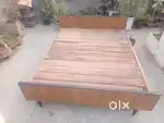 Bed made of solid wood