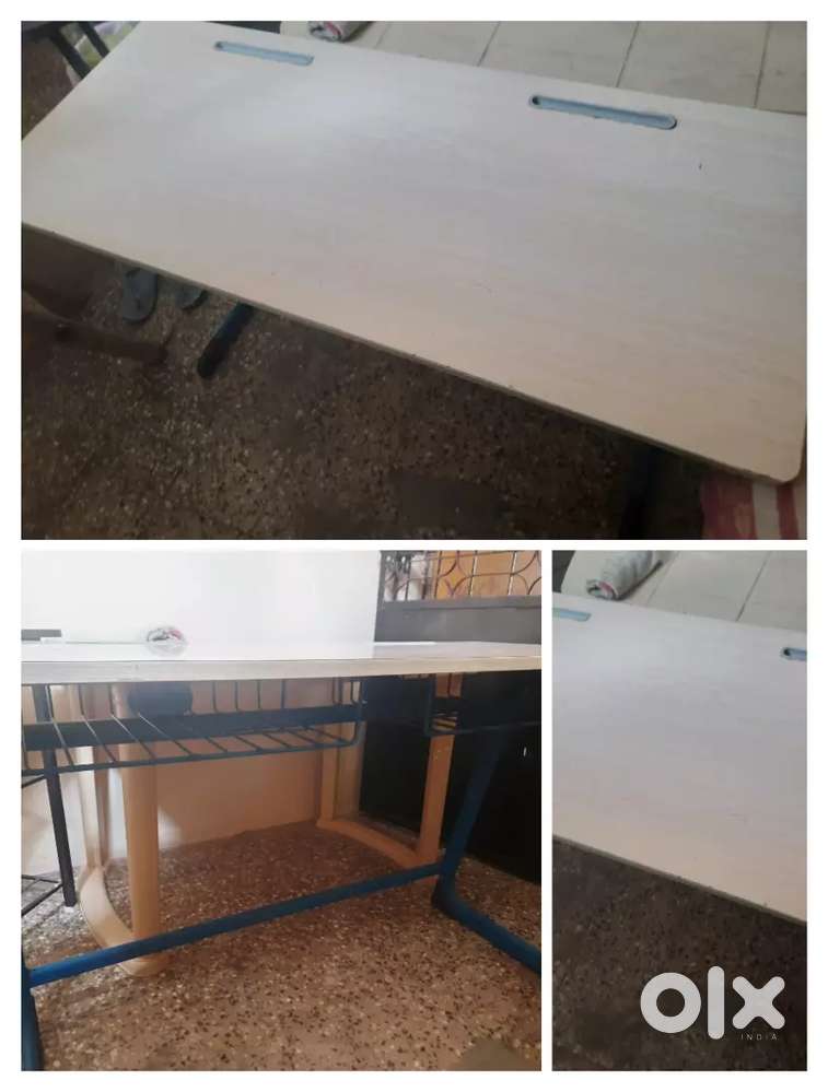 Kids Study Table for 2 with Book Shelf