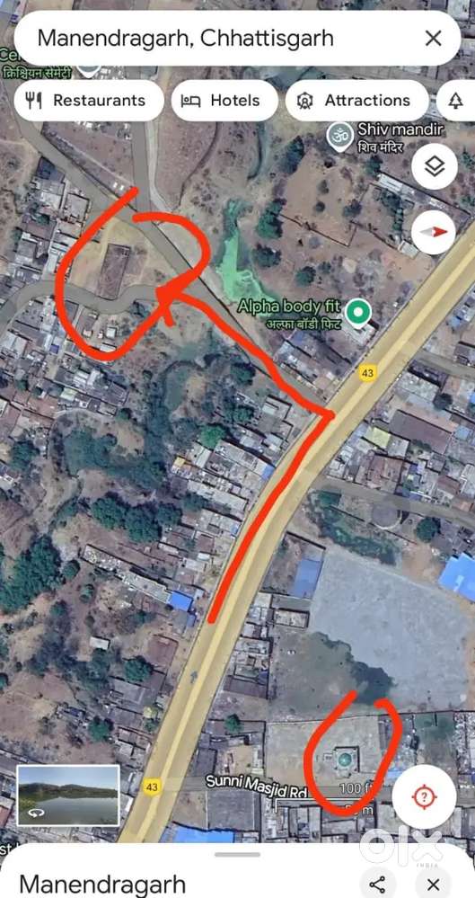 Plot near by khediya talkies road chanwaridand manendragarh road