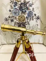 Title - Antique Brass Maritime Stand Telescope 1915