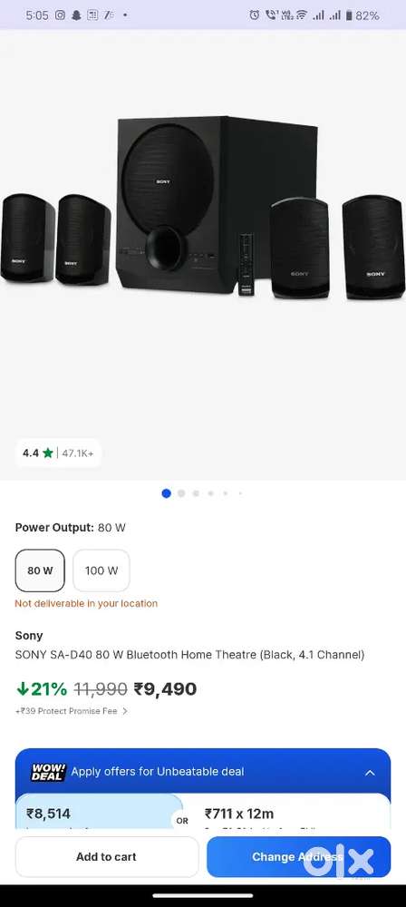 Sony Home theater sd 40