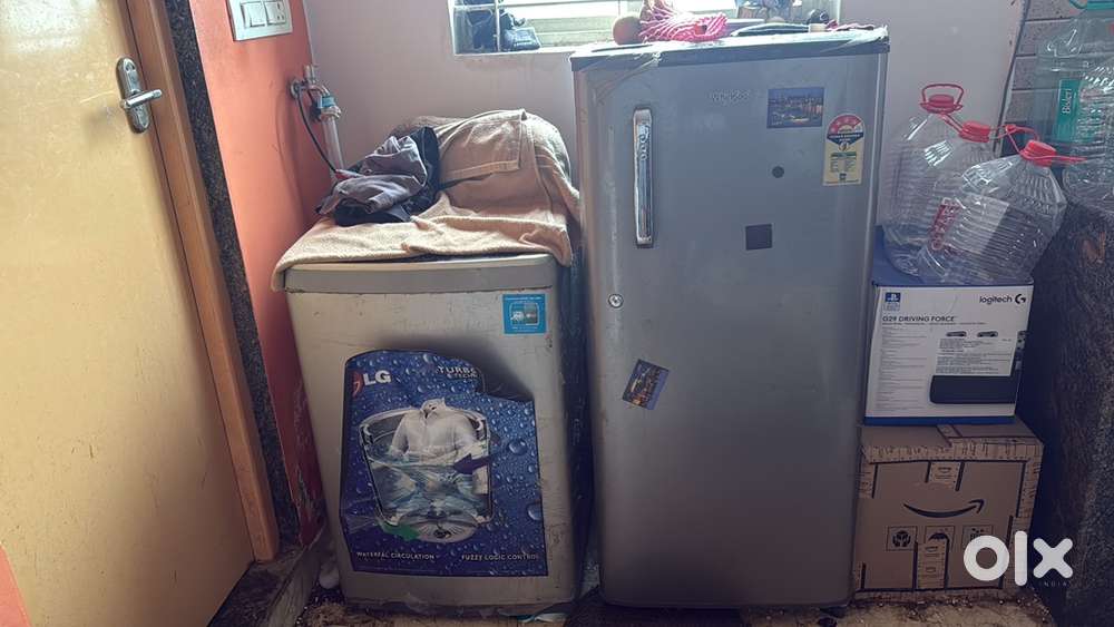 Whirlpool 200 litres refrigirator + LG Washing machine