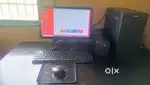 Minitor,cpu,hp keyboard,hp  mouse, ups