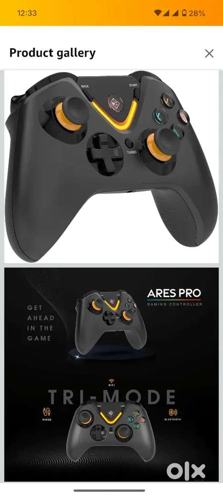 Cosmic Byte Ares Pro Wireless Gamepad for PC, Android, iOS - Black