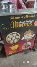 Stal stand for momos, pani puri and vada pav