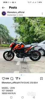 DUKE 250 ONLY 18000 KMS Run