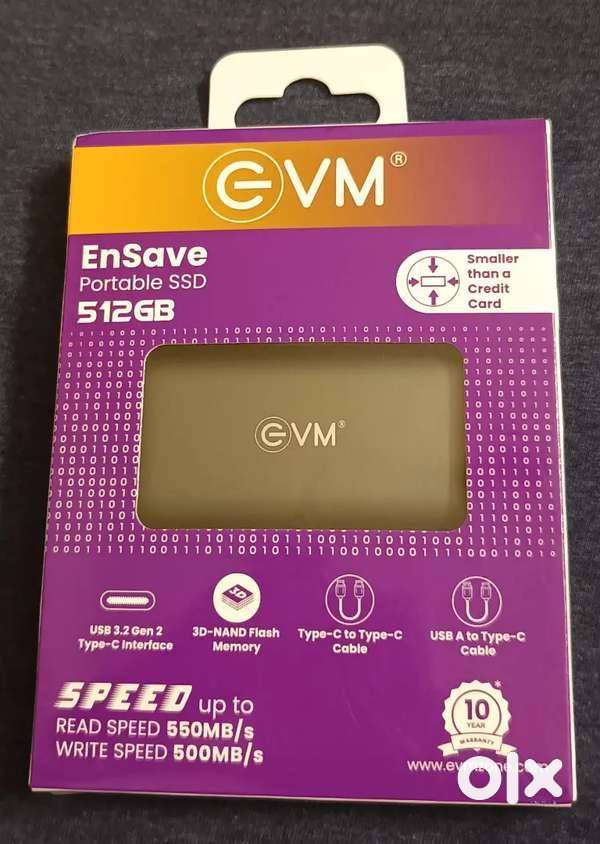 Small Portable External 512GB SSD