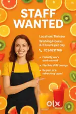 Juice Shop Staff Wanted – Full Time / Part Time