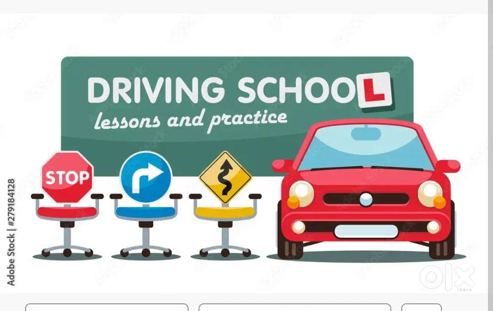Male and female driving school trainers