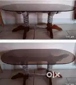 Diwan box bed and centre table of good wood