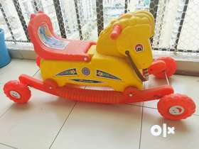 Kids toy horse for play, it has a small storage also below the seat