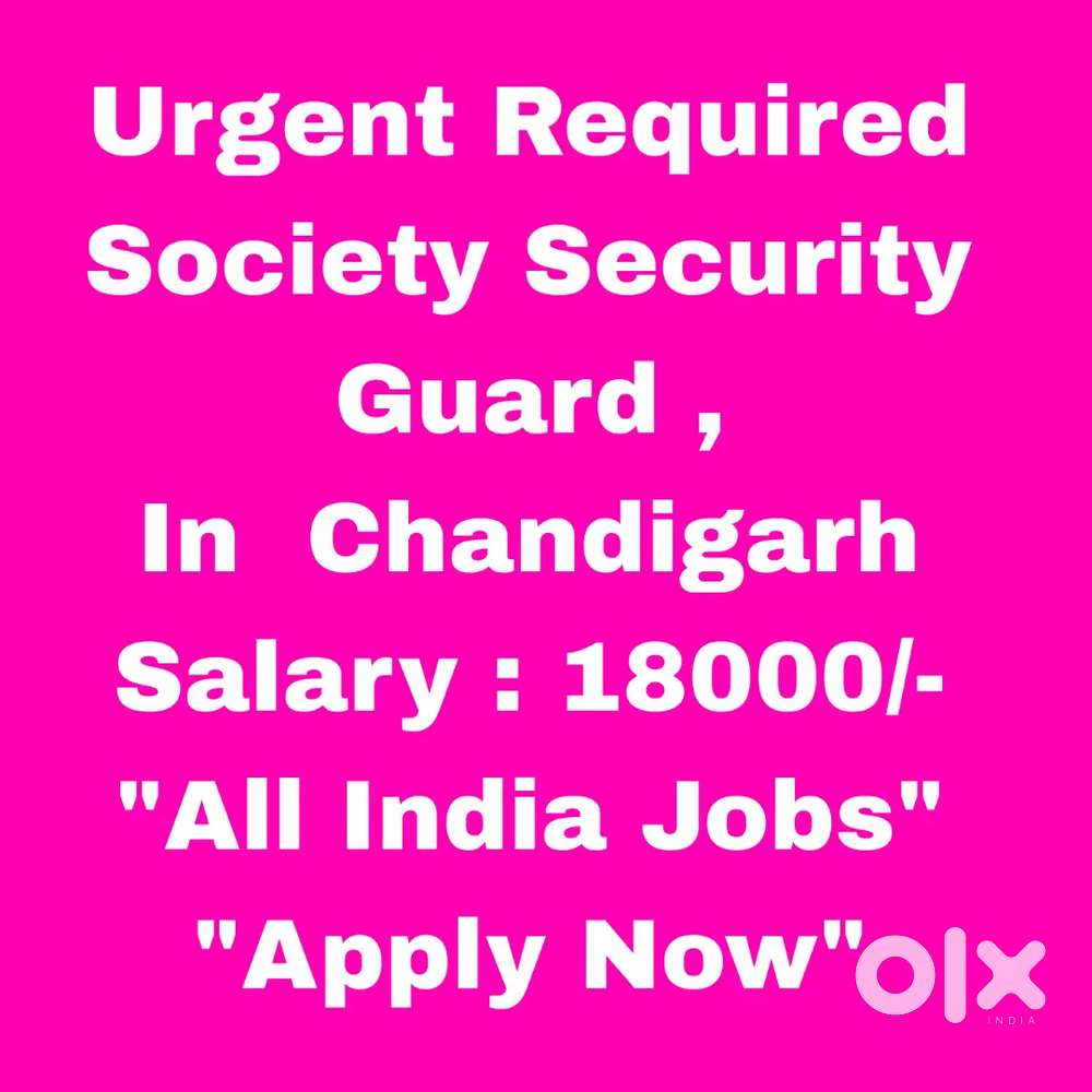 Society Security Guard Job Chandigarh - All India