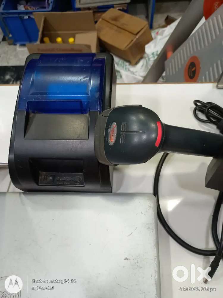 Thermal printer and barcode scanner