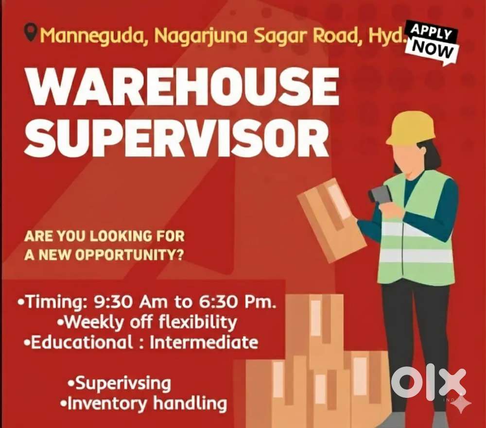 WAREHOUSE SUPERVISOR NEEDED IMMEDIATE