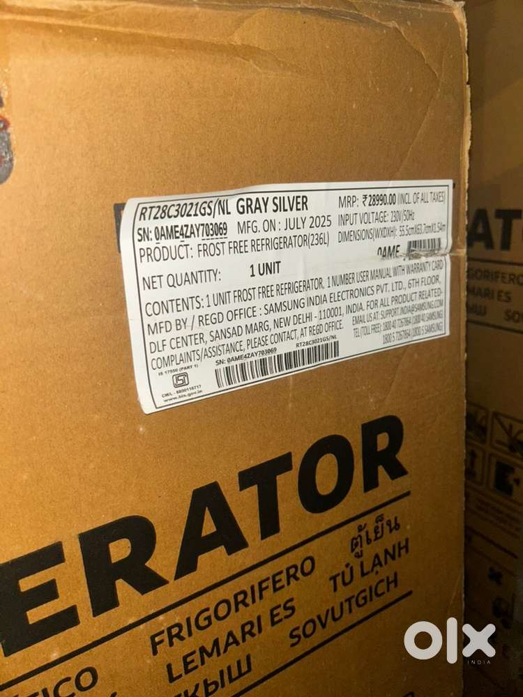 Brand New Seal pack Samsung 250 litre fridge