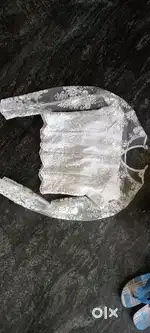 White bridal gown top