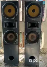 Sony towers with sony amp aux cd fm usb 5000 watts