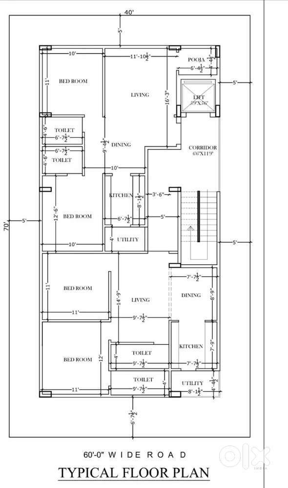 SUJATHANAGAF 2BHK, 1100 sft, North, 60 feet road facing