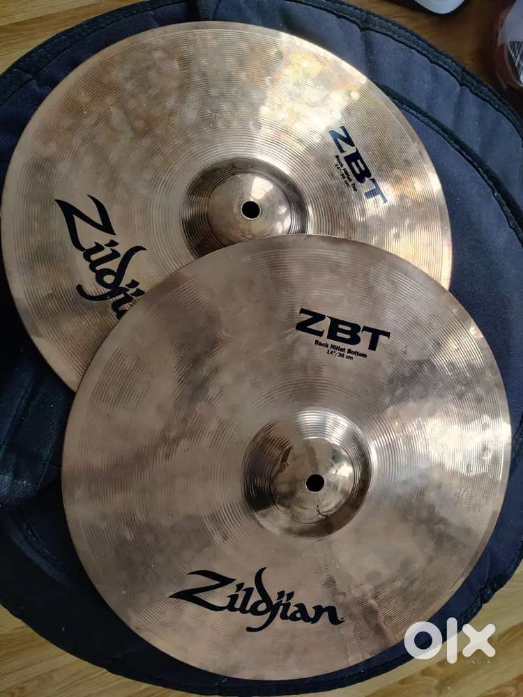 Zildjian hihats, sabian cymbals, Tama snare drum