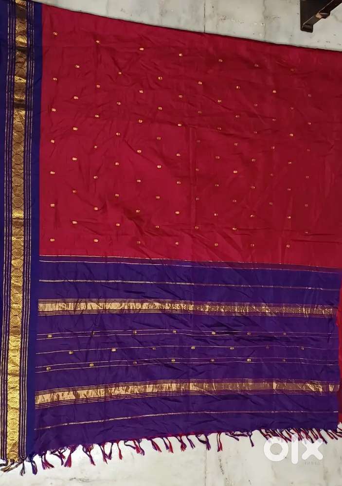 Pure Silk Sarees With Copper Zari