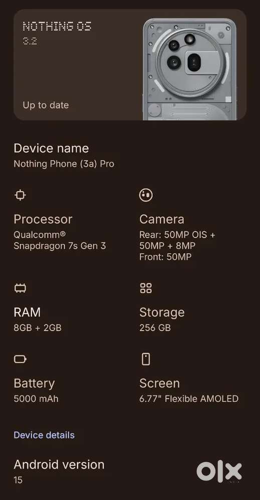 Nothing phone 3a pro 8/256 5g