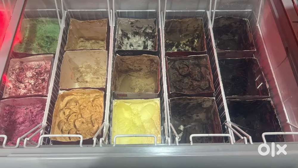 Deep fridge, icecream parlour