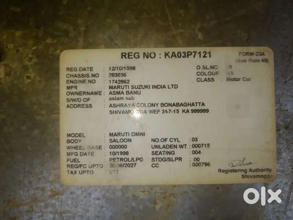 Maruti Suzuki Omni 1998