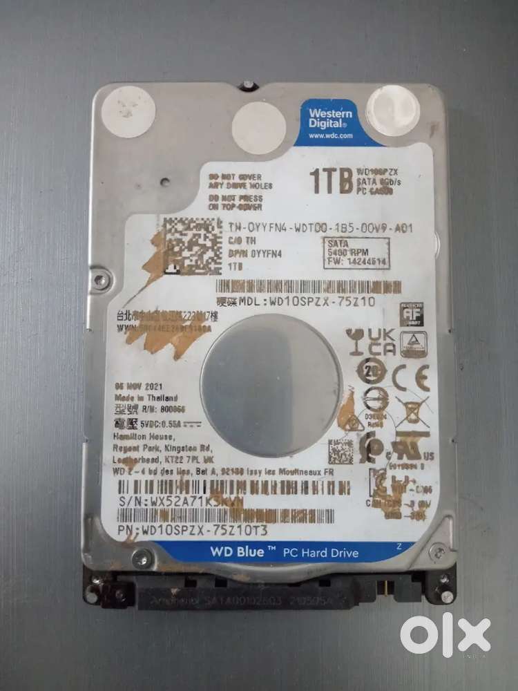 1 TB (1000 GB) Hard Disk - 2.5 Inch - Compatible With Every Device