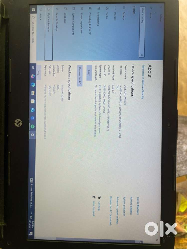Hp Laptop ( Hp 240 )
