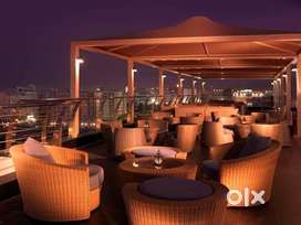 Running bar and restaurant with a terrace