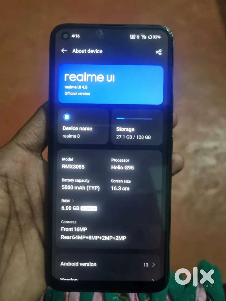 Realme 8 4g 6/128 display change