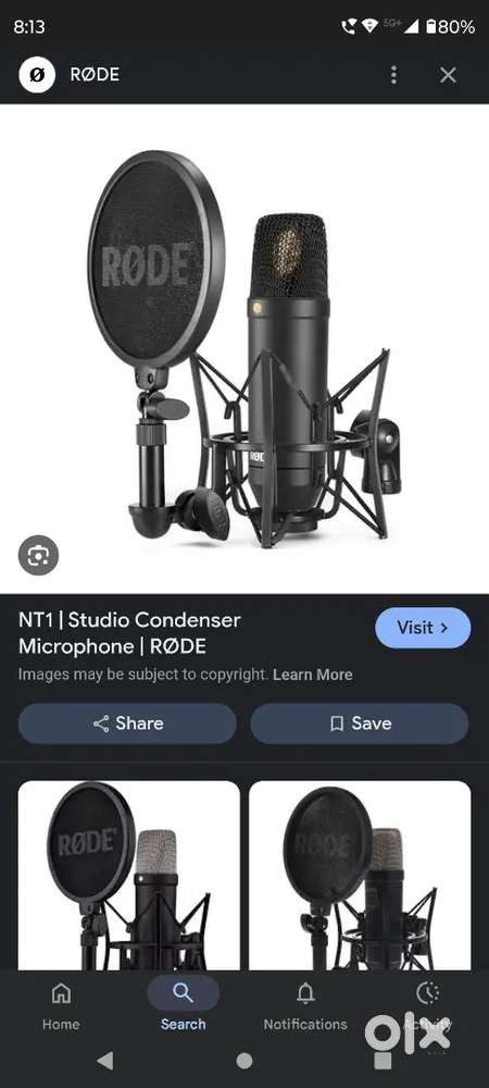 Rode Nt1 Condenser Mic Kit With Bill box