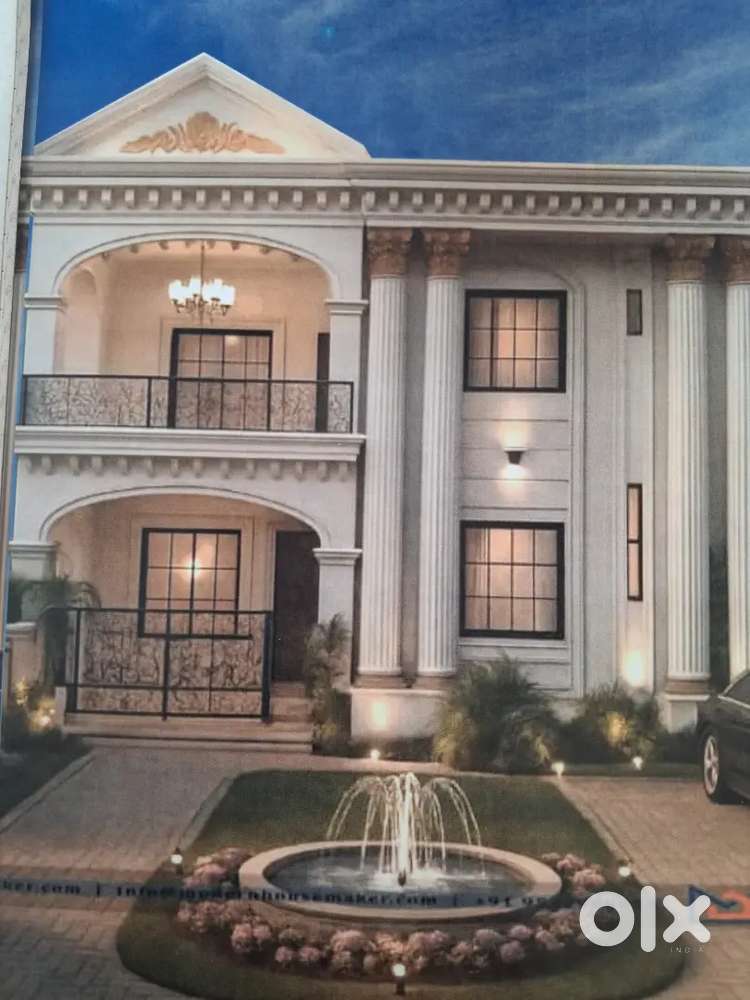 Twin Row house Corner plot 60 ft Road touch